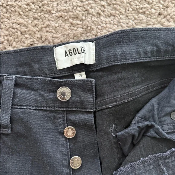 Agolde Riley Black High-Rise Skinny Jeans - Picture 6 of 6